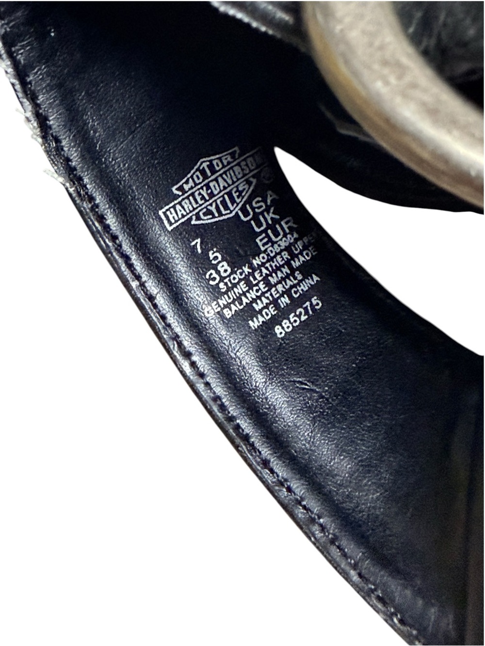 Harley-Davidson Leather Wedge Mule Clogs Black Studded Buckle Women’s 7 - Picture 10 of 13